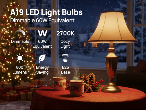 1-A19 dimmable bulbs 60w