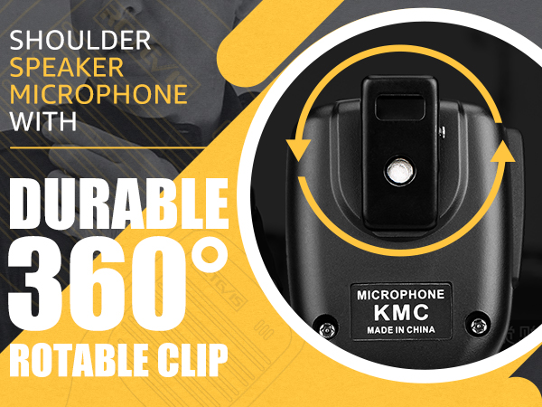 shoulder speaker mic with rotable clip