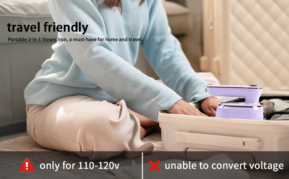 Portable 2-in-1 Steam Iron for Home &amp;amp; Travel