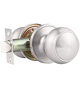 Probrico (1 Pack) Round Passage Door Knob(Non-Locking Knobs), Keyless Doorknobs Interior/Exterior...