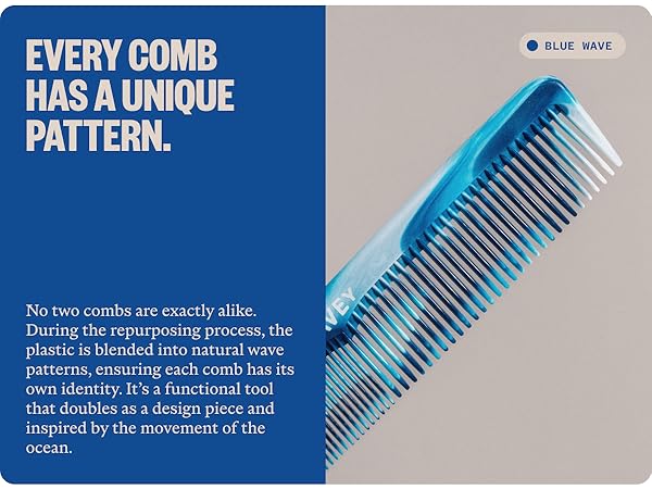 Wavey Combs made from recycled ocean bound plastic