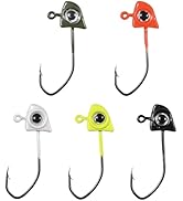 Bombite Crappie Jigs,20 Packs Crappie Jig Heads 3D Eye Fishing Jig Head Hooks 1/32 oz 1/16 oz 1/8...