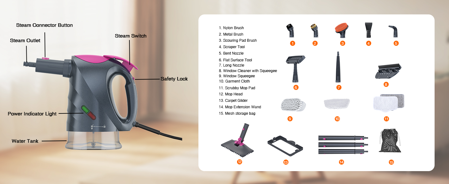 steam cleaner handheld hand held steamer mop multi surface floor laminate floors hardwood powerful