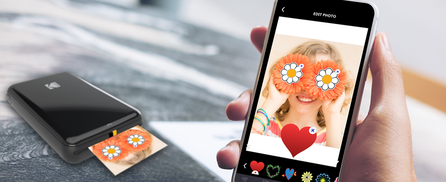 kodak step printer stickers filters 