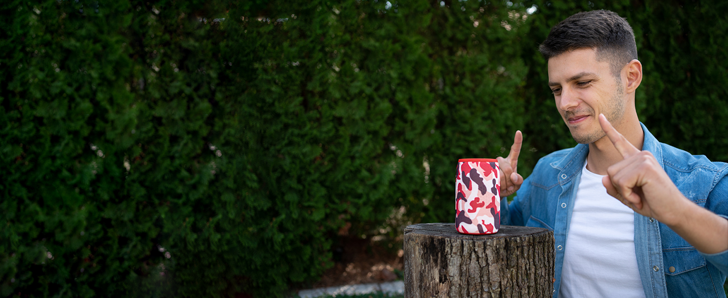 stable bluetooth speaker strong signal portable 360 sound musibaby wireless connection outdoor table