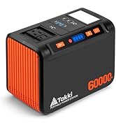 Takki 250W Portable Power Station 222Wh Camping Backup Lithium Battery with Pure Sine Wave AC Out...