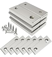 Magnetpro 6 Pieces Neodymium Rectangular Magnets 44 lb Force 40 x 13.5 x 5 mm with 6 Counterparts...