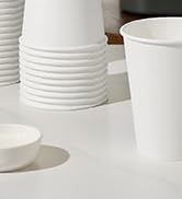 JOLLY CHEF 300 Pack Disposable Paper Coffee Cups 12 oz, Hot Beverage Cups Paper Cups for Water, W...