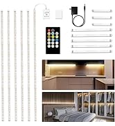 DAYBETTER Under Cabinet Lighting, 6 PCS Under Cabinet Lights, Dimmable LED Strip Lights with Remo...