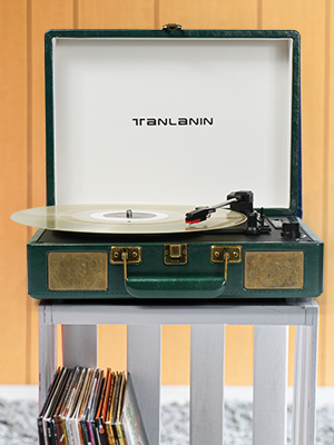 record player suitcase turquoise