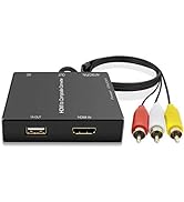 Dingsun HDMI to RCA Converter Compatible for Fire Stick, HDMI to AV Converter Adapter Compatible ...
