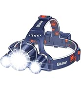 Blukar LED Headlamp, Super Bright Rechargeable Headlight Flashlight - 3 Lights 5 Modes,Zoomable,S...