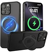 CORLAGOON iPhone Case with Magnetic Ring Stand, Protective Phone Shell, Navy Blue