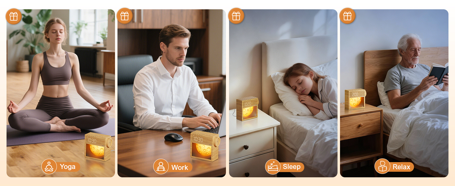 white noise alarm clock for adults for Deep Sleep/Yoga/Meditation/Focus, Brown Noise Alarm Clock