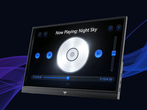 portable monitor with speakers built in