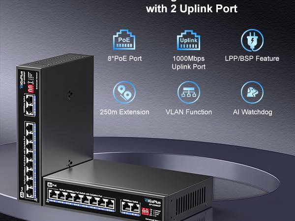 10 Port Gigabit PoE Switch