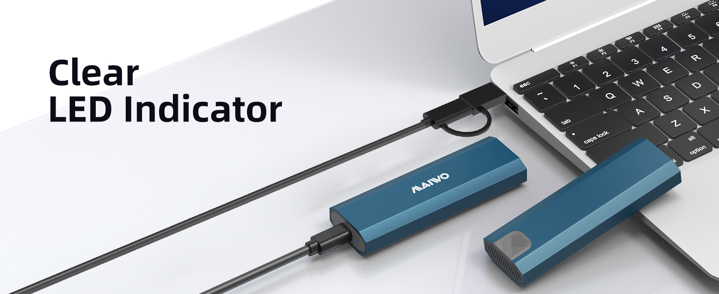 usb 3.0 3.2 type c enclosure for m.2 nvme sata solid state drive