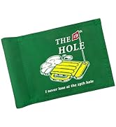 KINGTOP 19th Hole Golf Flag for Backyard Practice Putting Green, PGA Junior Standards, Double Sid...