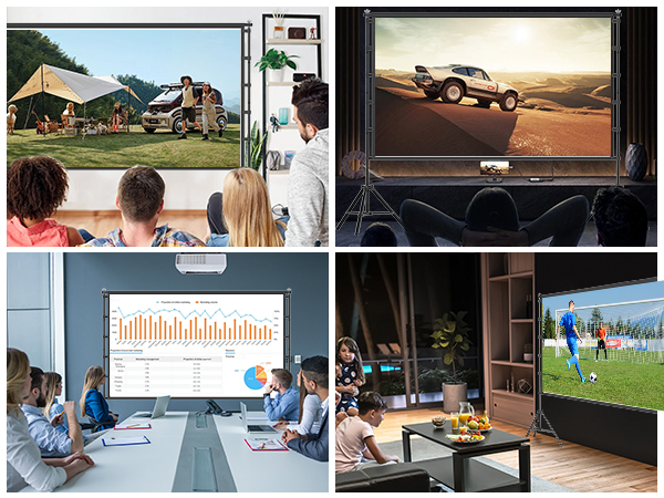 120 inch projector screen with stand