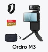 ORDRO M3 Handheld Vlog Camera, 5K Pocket Camera with 3.5-inch Flippable Touch Screen, 3250mAh Lar...
