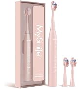 MySmile DY156 Electric Toothbrush for Adults, Rechargeable Sonic Battery Toothbrush Portable with...