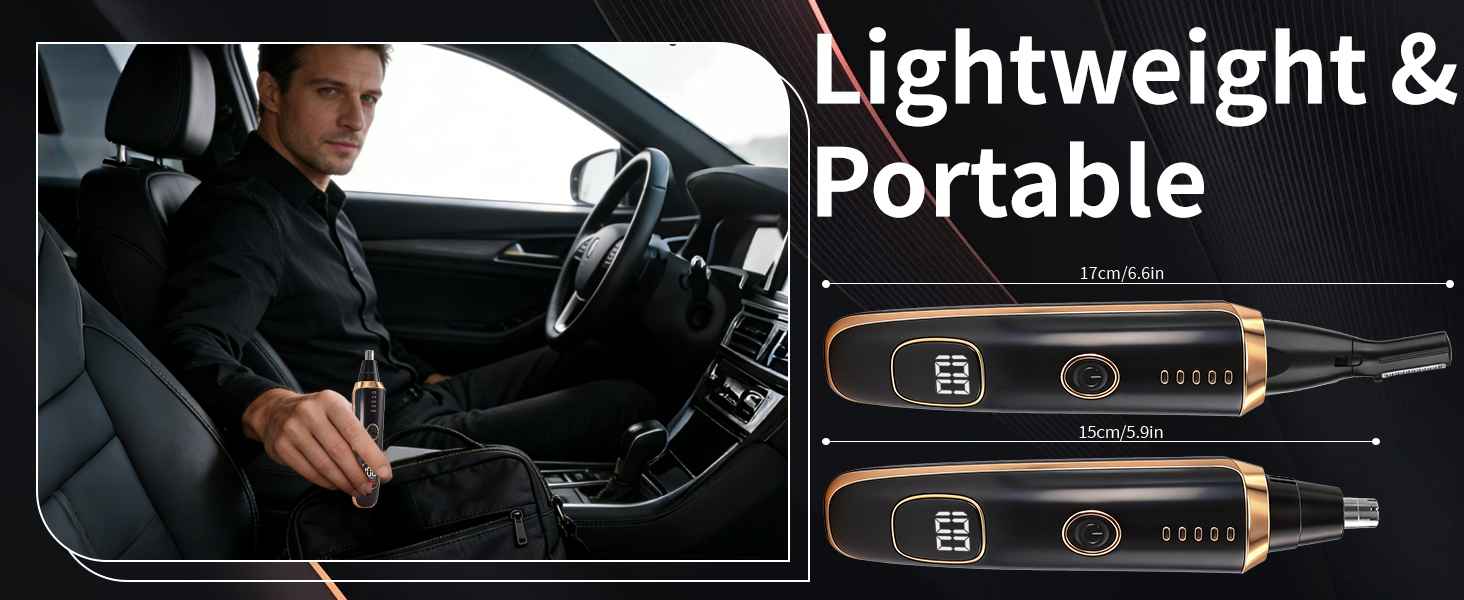 Nose &amp; Eyebrow Hair Trimmer for Women Men,Painless Rechargeable Ear &amp; Nose Hair Trimmer Clipper