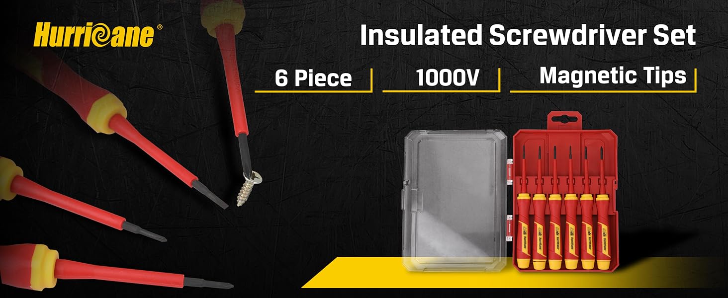 HURRICANE 6 Piece Insulated Precision Screwdriver Set