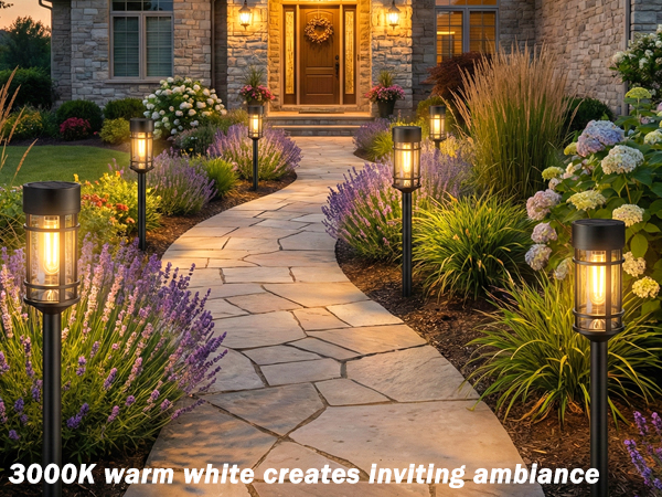 solar pathway lights outdoor garden decor