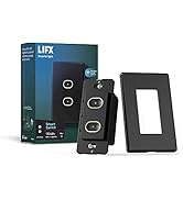 LIFX Smart Switch, 2 Button in-Wall Wi-Fi Smart Touch Switch (Black)