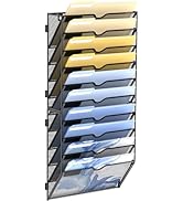 DALTACK Wall File Organizer, 10 Tier Hanging File Organizer, Mail Organizer Wall Mounted for Pape...