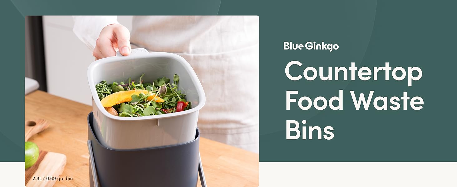 Countertop Food Waste Bin Kitchen Compost Bucket
