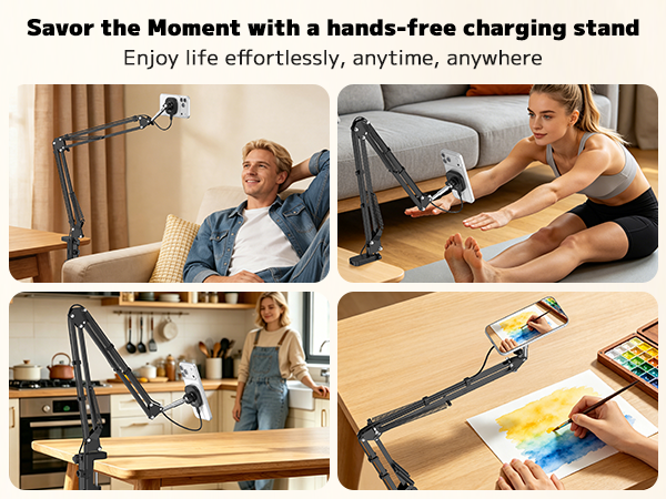 savor the moment with a hans-free charging stand