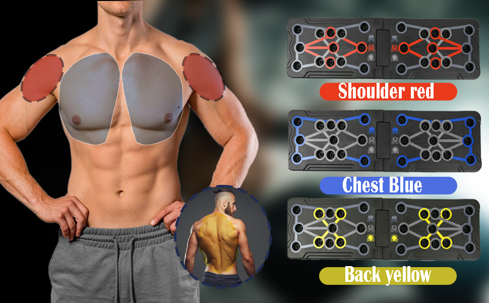 Color Coded Push Up Board