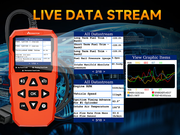 Obd2 Scanner with Live Data Stream