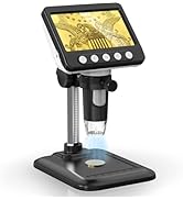 WKR Coin Microscope, 4.3" LCD USB Digital 1000X Coin Magnifier with 8 Adjustable LED Lights, 1080...
