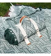 2 in 1 Extra Large Camping Blanket Outdoor Picnic Yoga Mat Waterproof Sandproof Lightweight Car E...