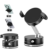 KOBBRAN Vacuum Magnetic Phone Holder 360° Adjustable, Vacuum Suction Magnetic Phone Mount with Cl...