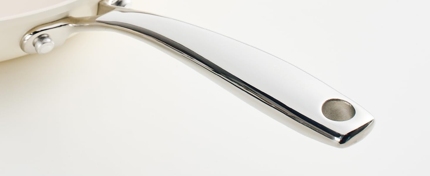 ceramic frying pan with stainless steel handle