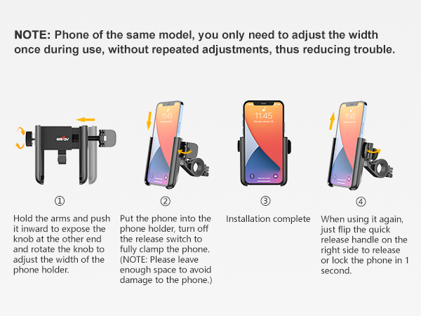 PB05AD Grefay Bike Phone Mount