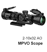 CVLIFE 2-10x32 MPVO AO Rifle Scope with Locking Turret, 5 Levels Red &amp; Green Illuminated Reticle,...