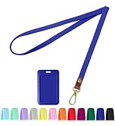 YANTHKEY Stretchy Lanyards for ID Badges - Thin Lanyard Card Holder, Lightweight Comfortable ID B...
