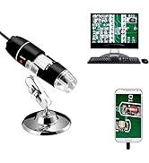 Jiusion 40 to 1000x Magnification Endoscope, 8 LED USB 2.0 Digital Microscope, Mini Camera with O...