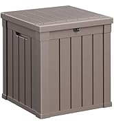 Deck Box 50 Gallon Outdoor Storage Box with Lockable for Patio Cushions, Outdoor Toys, Gardening ...