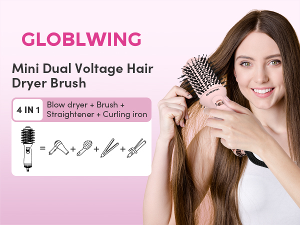 dual voltage hair dryer brush