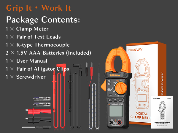Packing List of Amp Clamp Meter