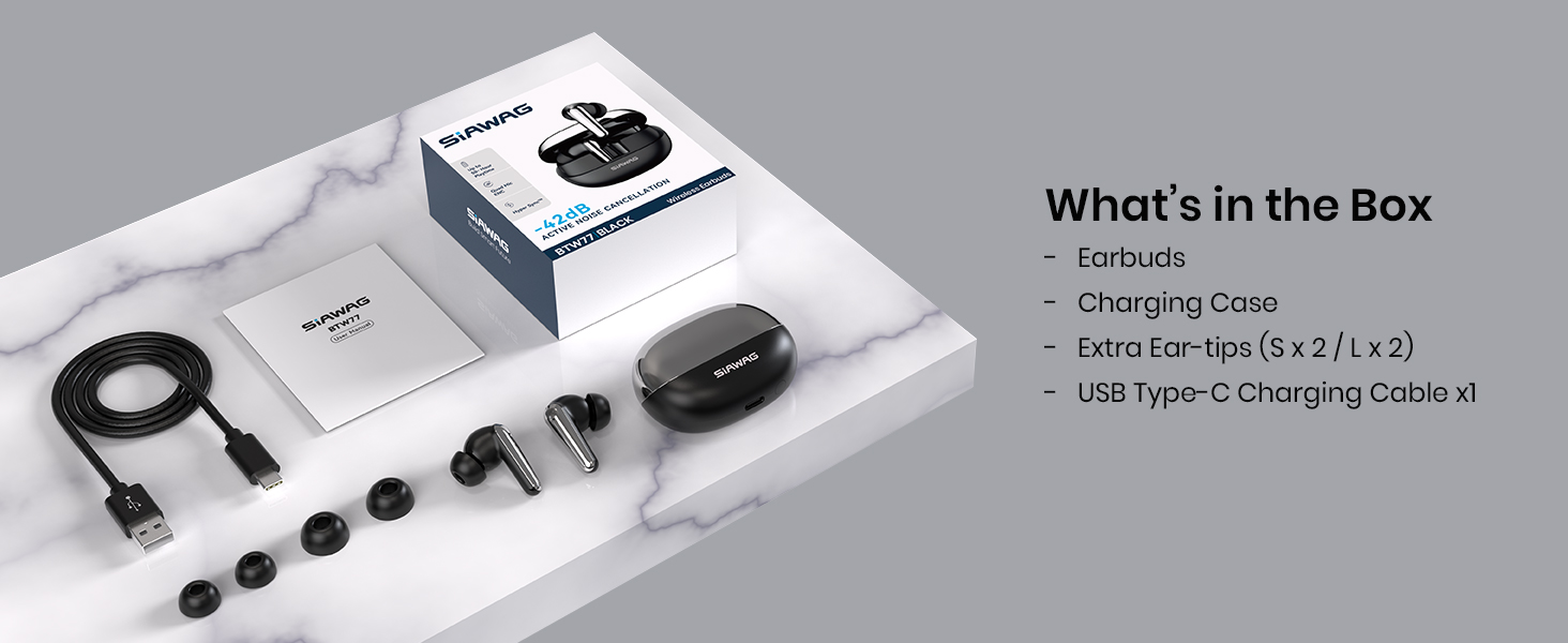 True Wireless Bluetooth Earbuds, Noise Cancelling, Sound Optimization, Redesigned Comfort Fit