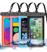 Waterproof Phone Pouch,4 Pack Multicolor Phone Waterproof Case Dry Bag,Protection Level: IP68,Bea...