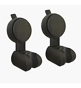 iooioo Suction Shower Head Holder, Relocatable Handheld Showerhead Holder, Withstand 20 LBS, Black