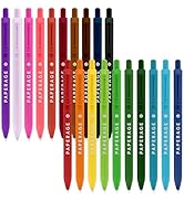 PAPERAGE Gel Pens With Retractable Medium Point (0.7mm), 20 Pack Colored Gel Pens, Assorted Color...