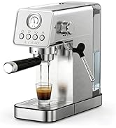 AYCHIRO 20 Bar Semi-Automatic Espresso Machine, Adjustable Espresso Machine with Pressure Gauge, ...